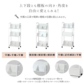 Amazon | YS-K23 平棚・傾斜棚自在スチールラック 3段 | 物品棚